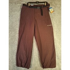 Columbia Nylon Pants Womens XL Brown with Belt Omni-Shield NWT Outdoor Relaxed