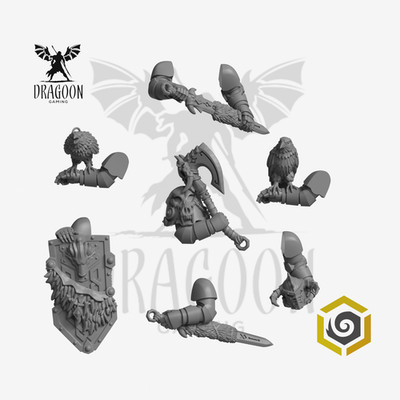 Primal Hounds Heroic Poses  Conversion Kit for 28mm Space Knights