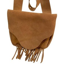 Genuine Leather Crossbody Bags Brown Color Made in USA.