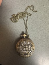 Vintage Large DAD Quartz Pocket Watch Necklace Holiday Gift Men New