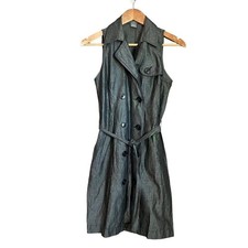 Ann taylor grey Ramie blend sleeveless dress