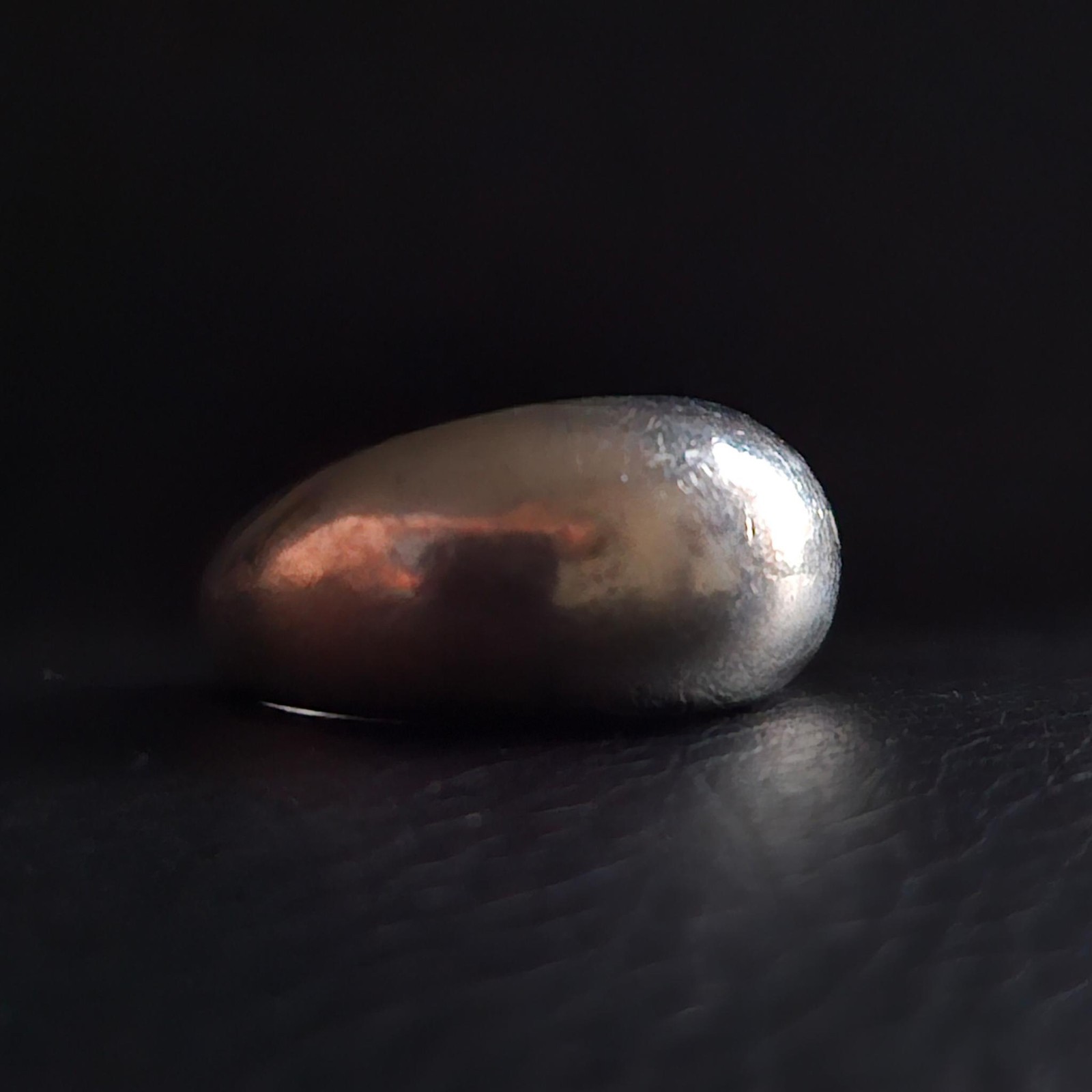 Solid Silver Wide Rounded Variable Section Ring S… - image 1