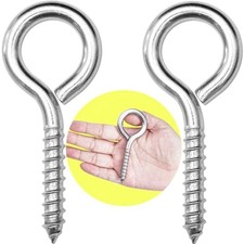 Pcs Self Tapping Eyelet Screw Eye Bolt  4 Inch Heavy Duty Screw Eyes M8-4 INCH 2