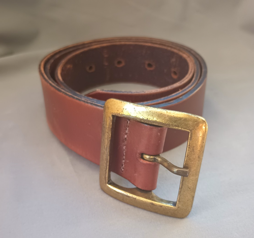 Soho Design Group Womens 1-3/8" Wide Brown Leather Belt Square Buckle Size L - Picture 2 of 13