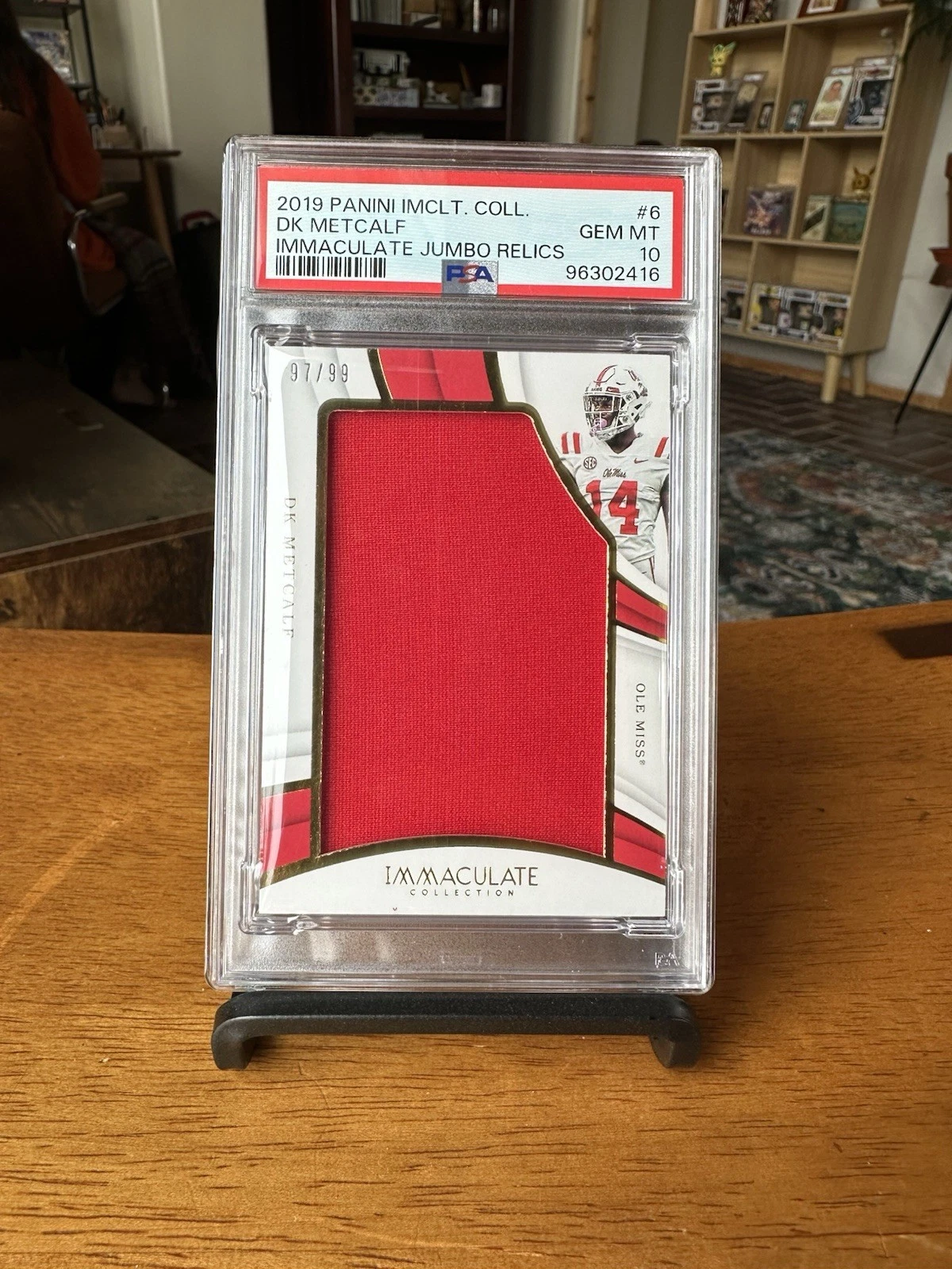 DK Metcalf Panini Immaculate Collegiate Immaculate Jumbo Relics #6 Base