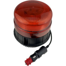 LED Amber Flashing Low Profile Beacon Magnetic 3 Bolt Plug In Street Sweeper R65