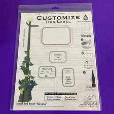 4th & Vine Wine Beer Bottle Labels B242A6 Small Red Bevel 8 Sheets/64 Removable