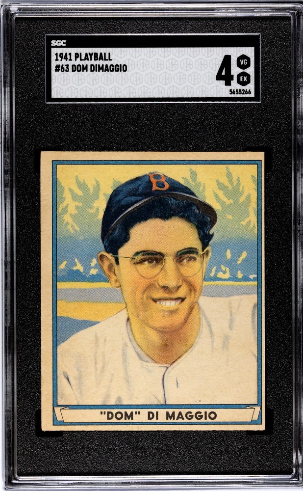 Dom DiMaggio 1941 Play Ball #63. Boston Red Sox. SGC 4