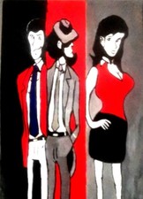  Quadro Lupin, Geghen & Margot Pop Art   Dipinto A Mano 