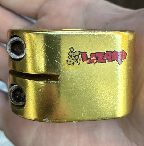 LIZARD SKIN BMX DOUBLE BOLT SEAT POST CLAMP Gold 25.4 MM