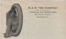 Hercules Akron Tire B&B Company Rochester NY Vintage Illustrated Letterhead