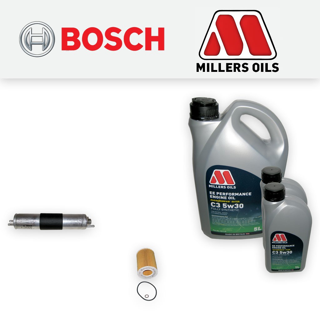 SERVICE KIT for BMW 3 SERIES E46 330I OIL FUEL FILTERS +5w30 EE OIL (2000-2007)