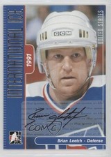 2006 In the Game-Used International Ice Signature Series Brian Leetch Auto 1pc9
