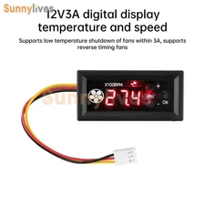 DC 12V 3A 4-wire Digital PWM Fan Governor Temperature Control Speed Control