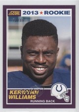 2013 Score 2013 Rookie Purple 72/99 Kerwynn Williams #388 0a1