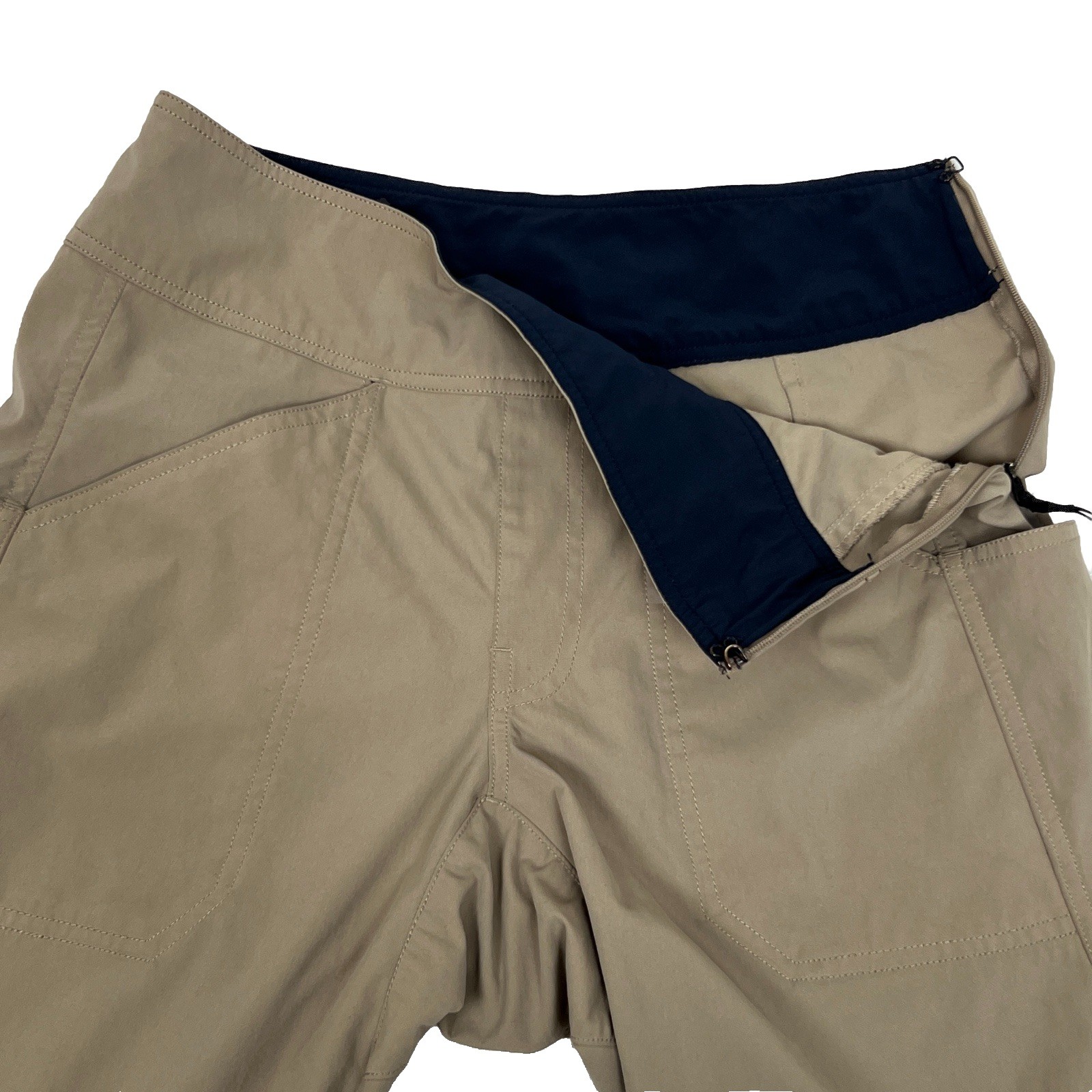 Hoka One One Transport Pants Running Athletic Tan Women's S 28x29 Side Zip thumbnail 2