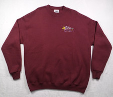 Vintage Lee Heavyweight Sweatshirt Mens Size XL Burgundy Crew Pullover USA