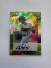 2023 Leaf Vivid Baseball Anthony Peguero Green Cracked Ice Autograph 3/4