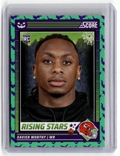 2024 Score-A-Treat #50 Xavier Worthy A-Treat - Rising Stars Green Bats