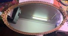 Vintage Matson Mirrored Vanity Tray Floral  Perfume Tray Gold — photo 1