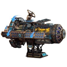 D Wooden Space Station Puzzle 511-Piece Motorized Model Kit for Adults