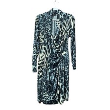 Karen Kane Faux Wrap Animal Print Dress Women's Size XL Mob Wives