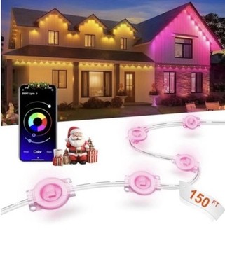  Permanent Outdoor Lights for House, 100ft Smart RGB LED Lights Outside 100FT