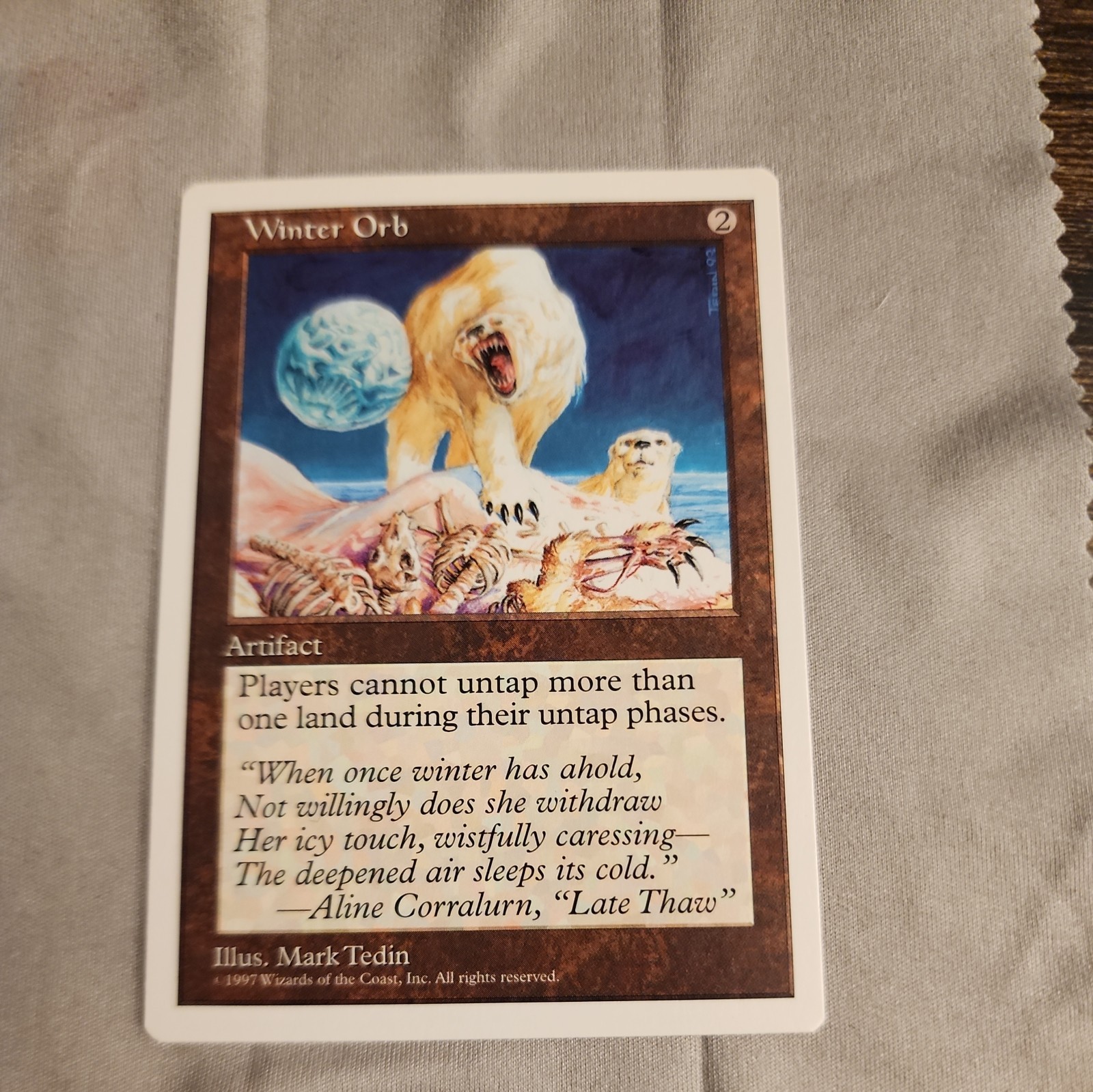 MTG Winter Orb Revised Edition 1994 Rare Artifact Vintage Clean LP+ / NM- 