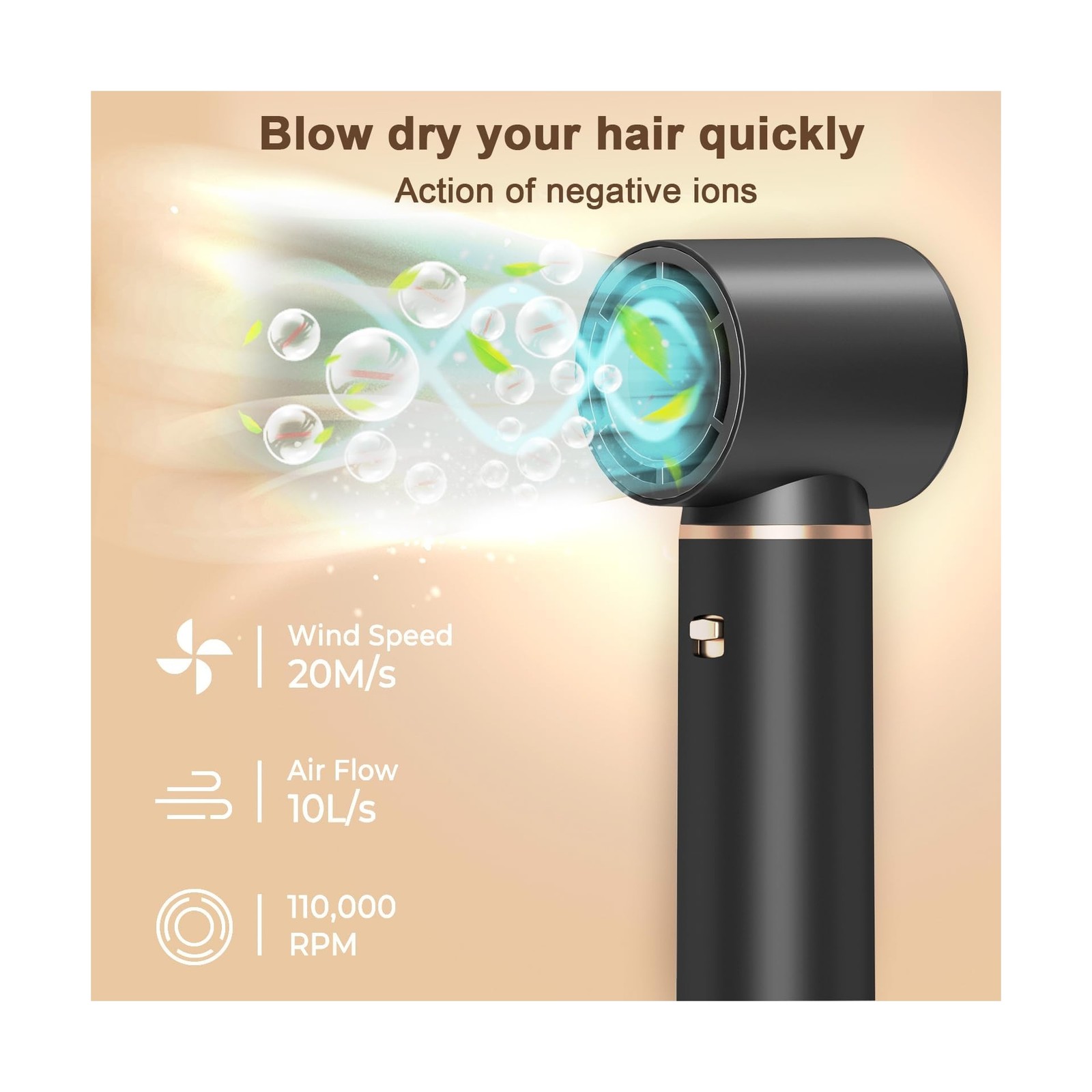 5 in 1 Hair Styler & Hair Dryer Brush, Low-Speed Negative Ionic Air... Fast Ship