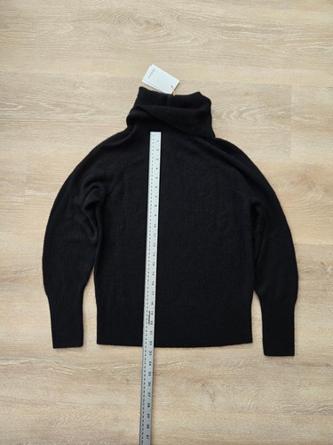 Quince Baby Alpaca Wool Blend Black Turtleneck Sweater Size Small New With Tags - Picture 3 of 11