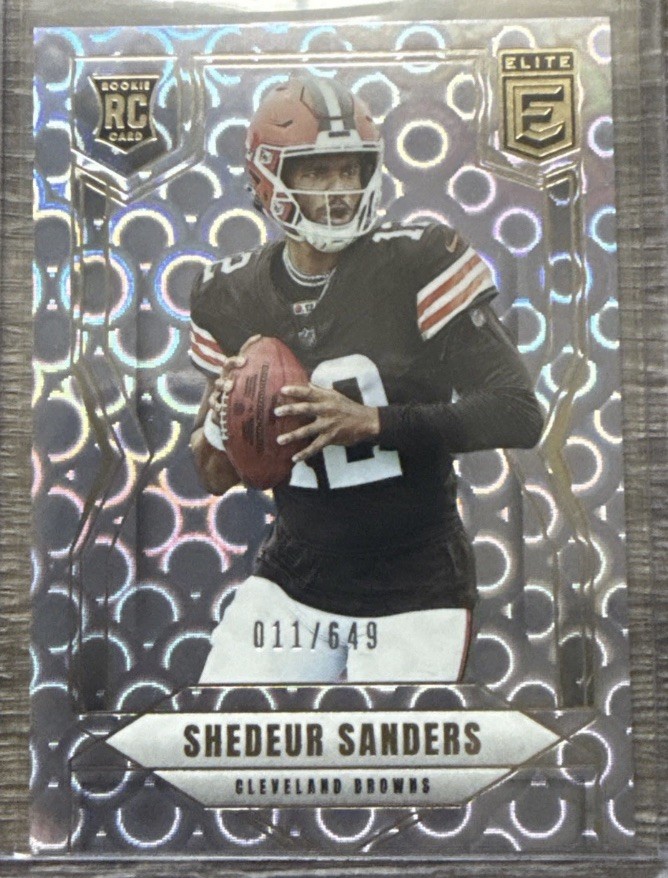 2025 Panini Donruss Elite - Rookies Shedeur Sanders #112 Lavender Pyramids /649