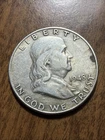 1948-D VF Franklin Half Dollar Full Bell Lines Actual Coin. Higher grade Keydate