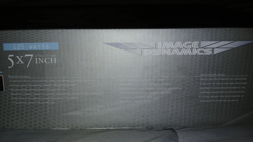 IMAGE DYNAMICS XS-57 - 5x7" 6x8" 2-WAY COMPONENT SPEAKERS - USED BUT NICE!!! - Image 4 of 4