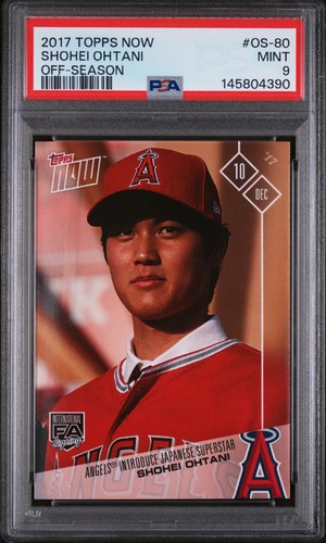 2017 TOPPS NOW OFF-SEASON #OS-80 SHOHEI OHTANI PSA 9