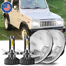 For Suzuki Samurai Sj410 7 Inch Led Round Headlights Pair Drl Hilo Beam X2 Aa