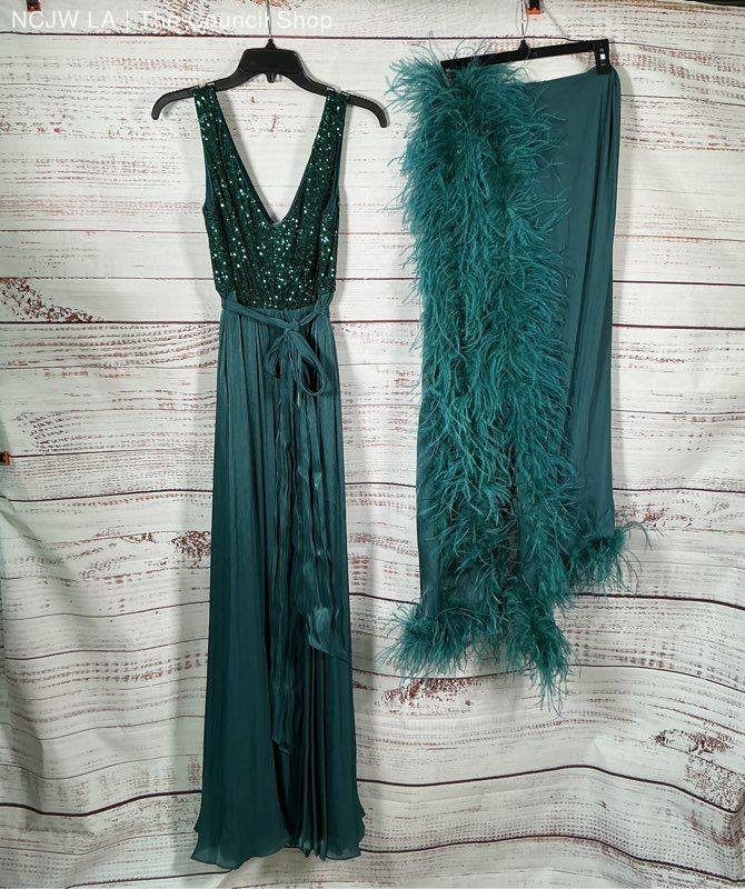 green emerald velvet dress Fortuna - Silk Scarf/Shawl for Women