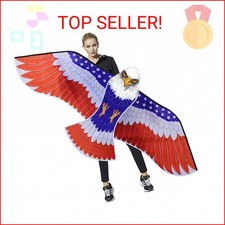 HONBO Huge Patriotic Eagle Kites for Adults and Kids,Easy to Fly for Beach Trip,