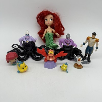 Disney Little Mermaid Figure Lot Mixed Cake Toppers Ariel Ursula Prince Flounder