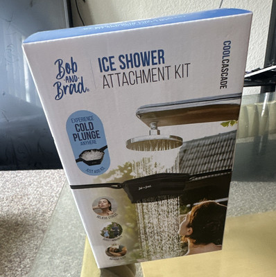Bob and Brad CoolCascade Ice Shower Head Attachment Kit, Black Silicone, Tray