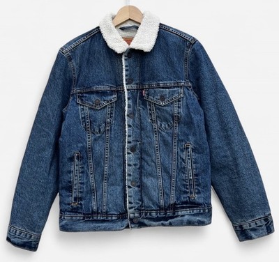 Levi's Herren blau Sherpa Denim Trucker Jacke-Small