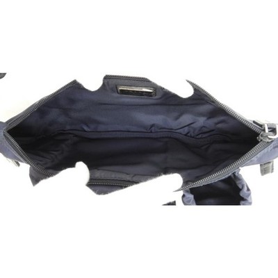 PRADA Nylon Body Bag Navy Triangle Logo Waist Belt Bag Crossbody