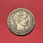 (1) Beautiful Toned Antique 1908-D Barber Quarter VF-VERY FINE NICE DETAIL