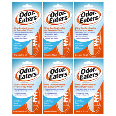 Odor-Eaters Ultra Comfort Einlegesohlen | Anti Geruch Einlegesohlen | absorbieren Schweiß - 6er Pack