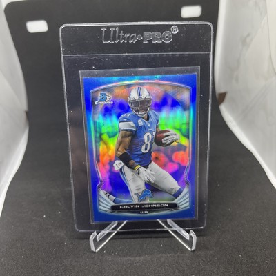2014 Bowman Football Holo Blue Calvin Johnson HOF /199