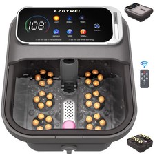 Lzhywei Collapsible Foot Spa Heat Electric Foot Bath Massager Color Touchscreen