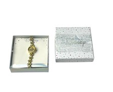 Disney Exclusive Mickey Mouse Gold Tone Ladies Watch 16.BU NEW