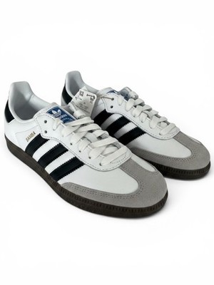 New Adidas Samba OG Sneakers White Black Gum B75806 Mens US 4 F 36