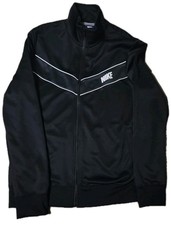   Vintage Nike Track Jacket Full Zip Black White Mens Large 27x22