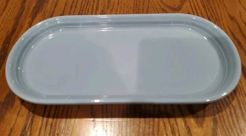 Fiesta Homer Laughlin Light Blue Rectangular Bread Serving Platter 13.5" x 6.5"