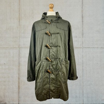 Hübscher grüner Duffelcoat mit Reißverschluss und Kapuze - Parka in Khaki fällt groß aus - XL